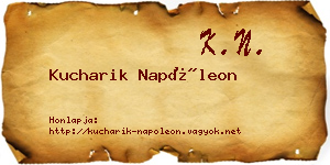 Kucharik Napóleon névjegykártya
